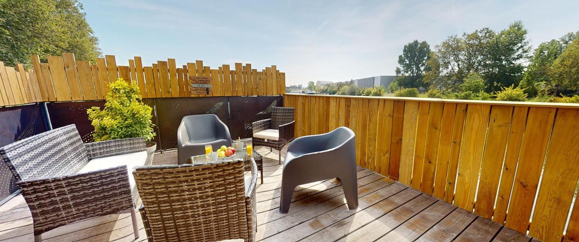 Ferienwohnung La Peniche De Fabrice Avec Jacuzzi Privatif Straßburg Exterior foto
